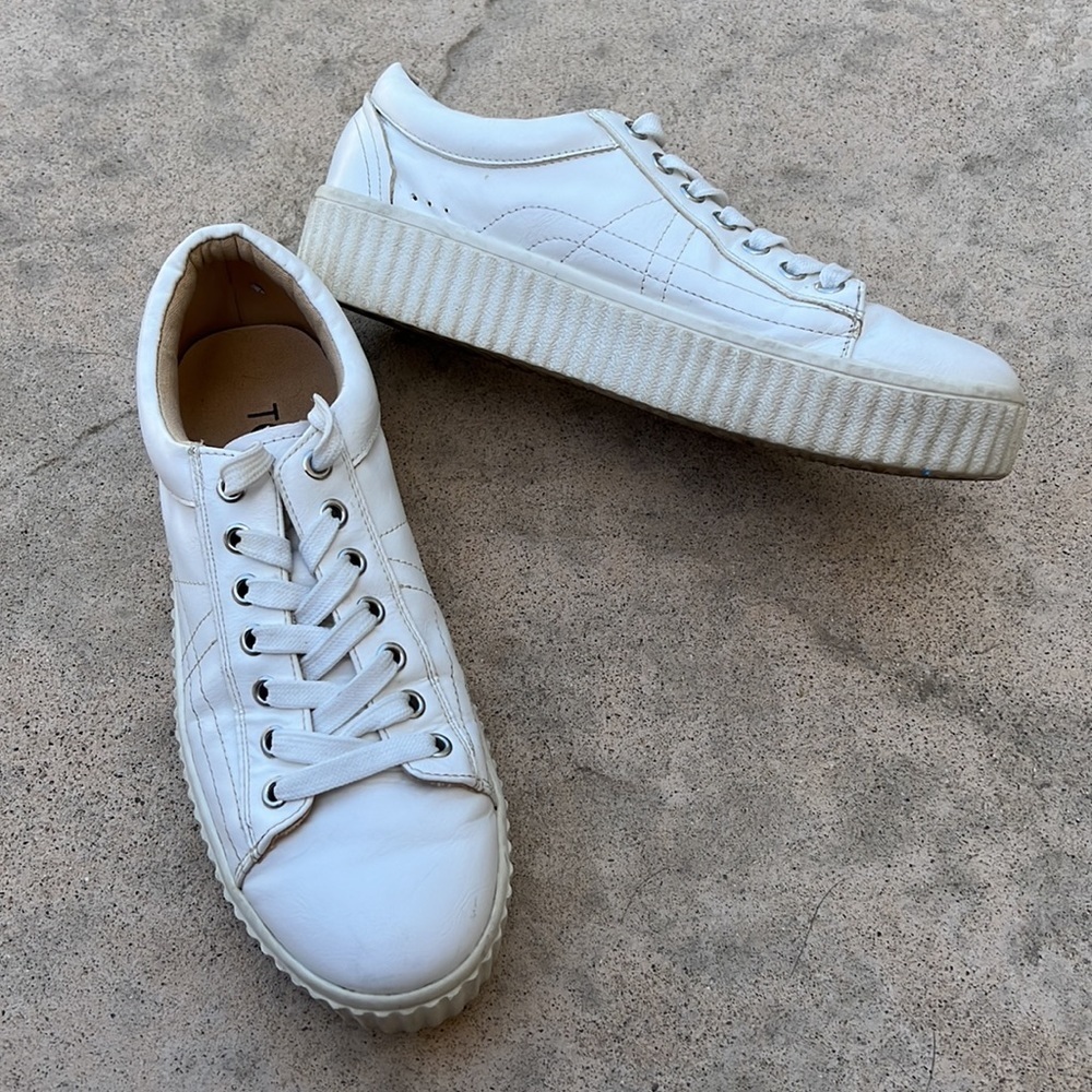 💚Toetos Reinna White Platform Sneaker Womens Sz 9.5 - Picture 2 of 10